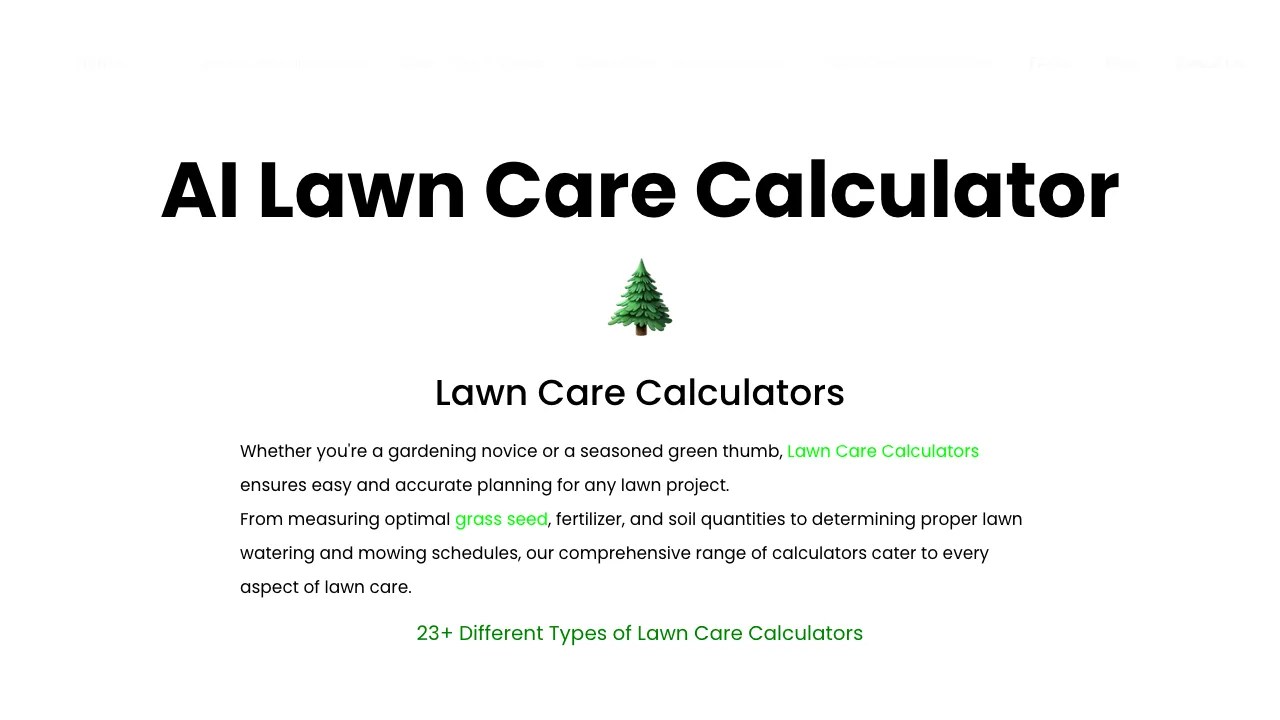 Lawn Care Calculator BestofAI